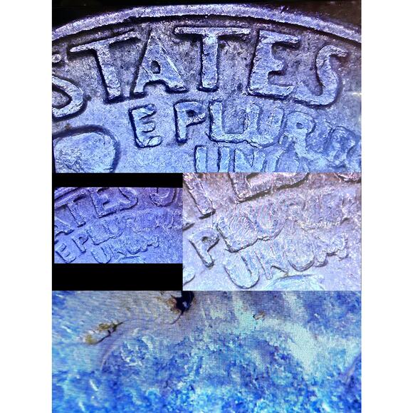 1982D Filled D In COD We Trust Double Ear Doubled Die Washington Quarter READ - Picture 6 of 10